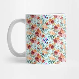 Fall flowers and beautiful butterflies Mug